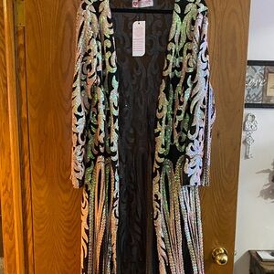 NFR Gold night! Sequin Embellished Long Coat